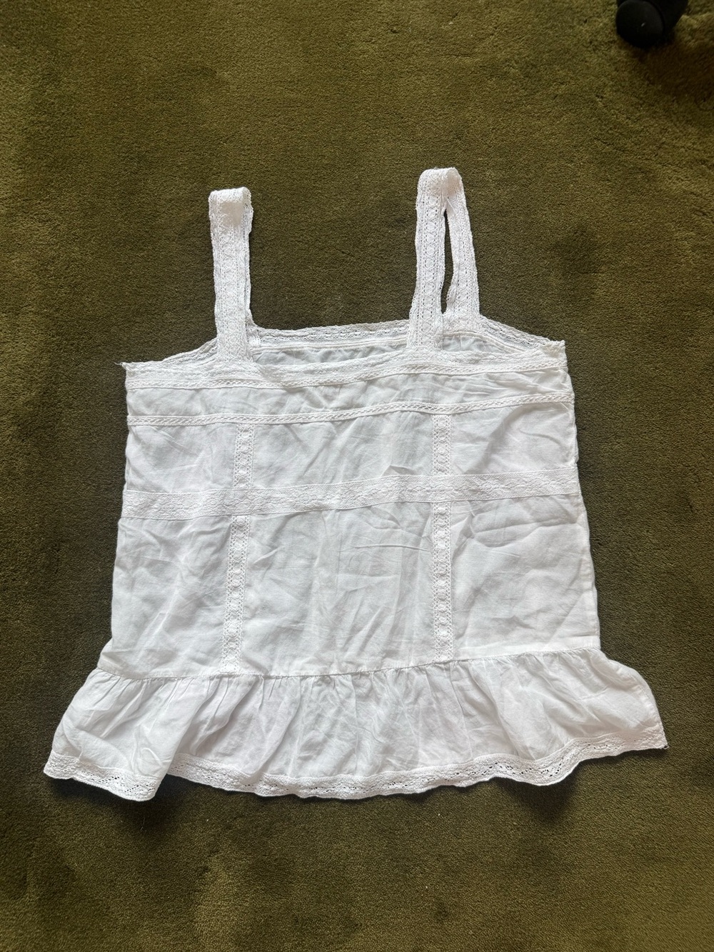 Zadig & Voltaire White Lace-Trim Cotton Chemise Top - Picture 4 of 7